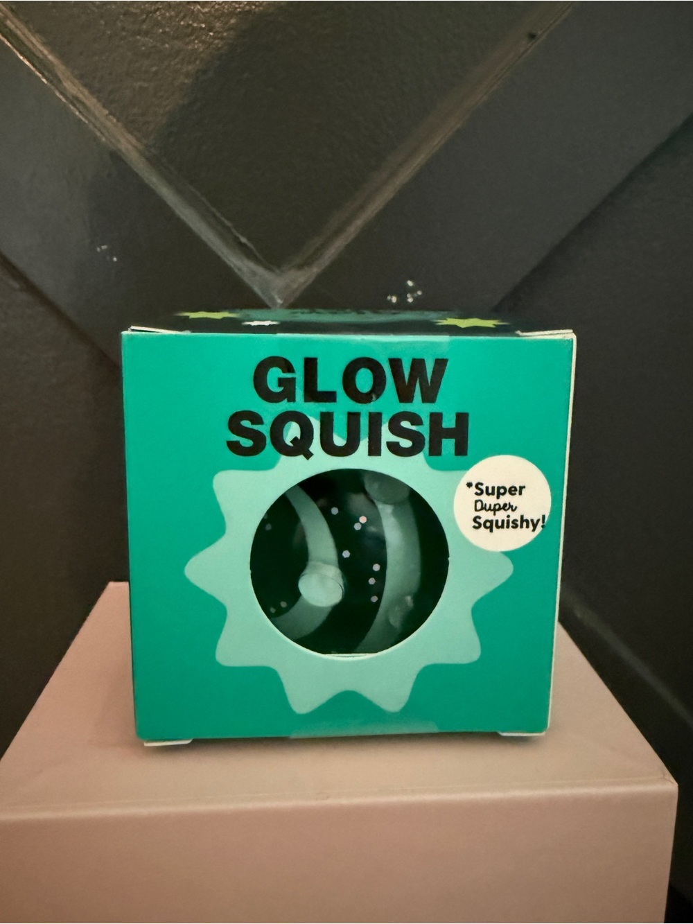 Glow Squish Glow-in-the-Dark Squishy Toy - Teal Packaging